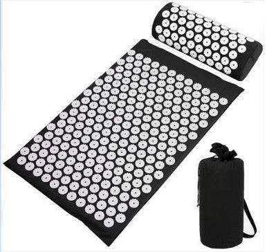 Vital Therapy ECO Therapeutic Massage Natural Acupressure Health Mat and Pillow Set - Black - YesWellness.com