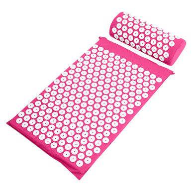Vital Therapy ECO Therapeutic Massage Natural Acupressure Health Mat and Pillow Set - Pink - YesWellness.com