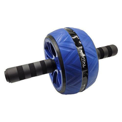 Vital Therapy Home Use Indoor Gym Wide Abdominal Wheel Roller Set - Blue - YesWellness.com
