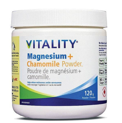Vitality Magnesium + Chamomile Powder 120g - YesWellness.com