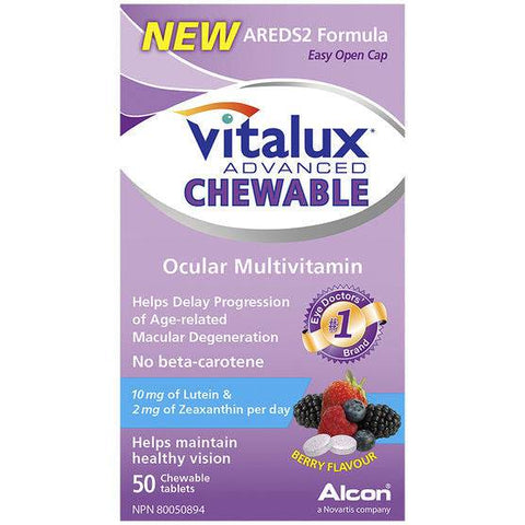 Vitalux Advanced Chewable Ocular Multivitamin Tablets - 50 chewable tablets - YesWellness.com