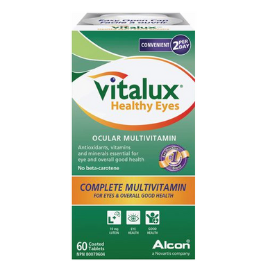 Expires April 2024 Clearance Vitalux Healthy Eyes Ocular Multivitamin 60 Coated Tablets - YesWellness.com