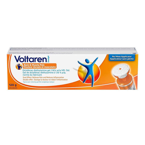 Voltaren Emulgel Back & Muscle Pain Gel with a No Mess Applicator 120g - YesWellness.com