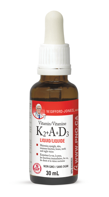 W. Gifford-Jones MD Vitamin K2+A+D3 - 30 ml - YesWellness.com