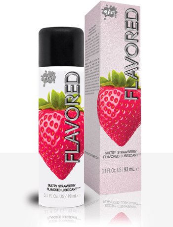 Wet Flavoured Sultry Strawberry Flavoured Lubricant 93mL - YesWellness.com