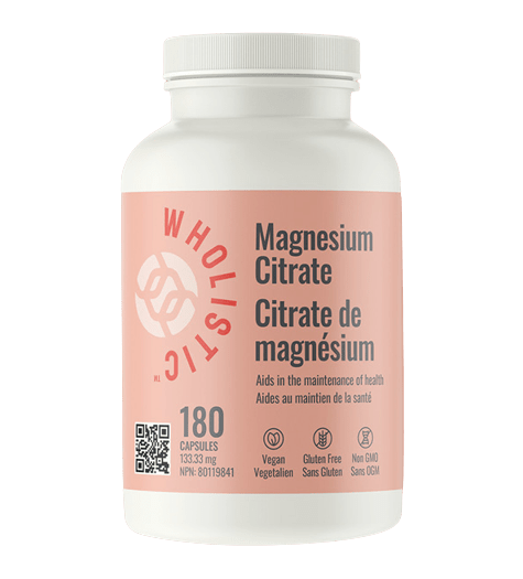 Wholistic Magnesium Citrate 133mg 180 Capsules