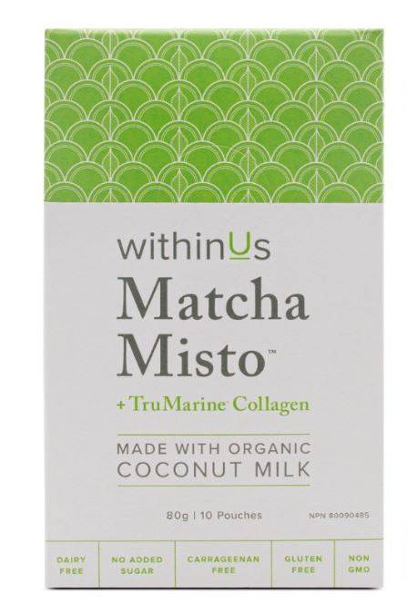 withinUs Matcha Misto + TruMarine Collagen Box 10 x 8g Pouches - YesWellness.com