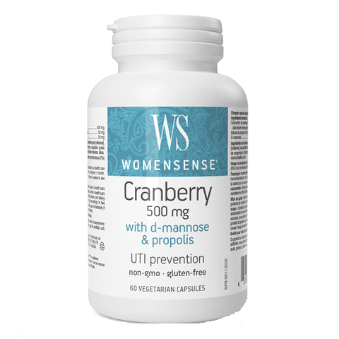 WomenSense Cranberry 500mg With D-Mannose and Propolis 60 Capsules - YesWellness.com