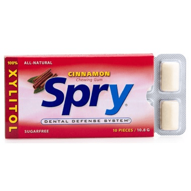 Xlear Spry Sugar-Free Xylitol Chewing Gum Cinnamon - YesWellness.com