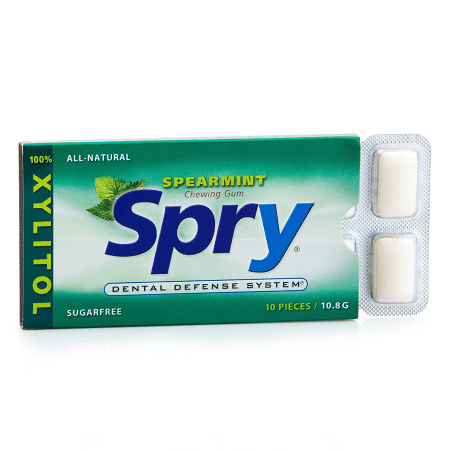 Xlear Spry Sugar-Free Xylitol Chewing Gum Spearmint - YesWellness.com
