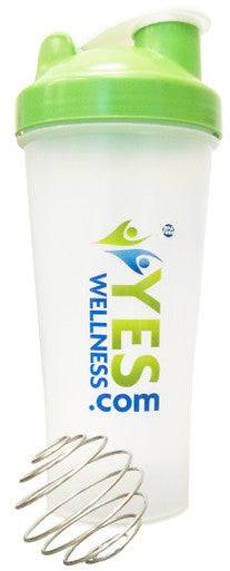Yes Wellness Shaker Bottle 24 oz Green - YesWellness.com