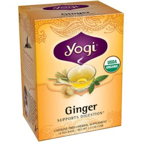 Yogi Teas Ginger Caffeine-Free Herbal Tea - 16 Tea Bags - YesWellness.com