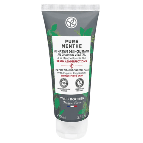 Yves Rocher Pure Menthe The Pore Clearing Charcoal Mask 75mL - YesWellness.com