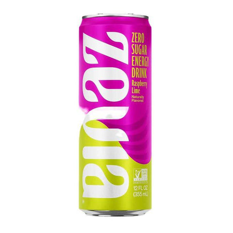 Zevia Zero Sugar Energy Drink Raspberry Lime 12 x 355mL - YesWellness.com