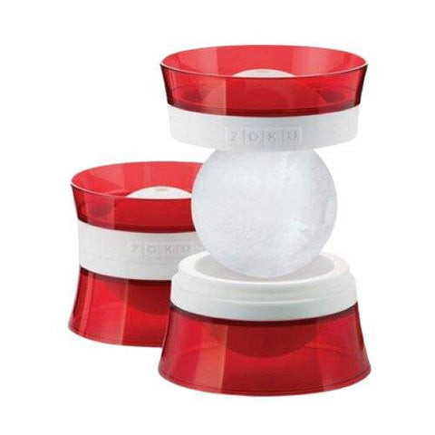 Zoku Ice Ball set of 2 molds - Red - YesWellness.com