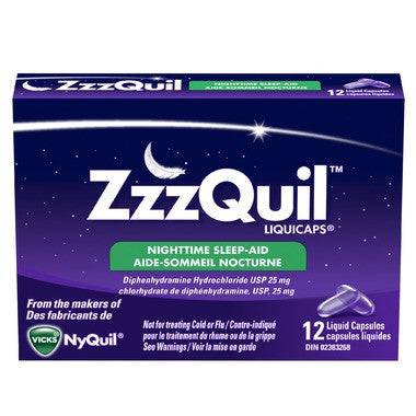 ZZZQuil Nighttime Liquidcaps Sleep-Aid - YesWellness.com