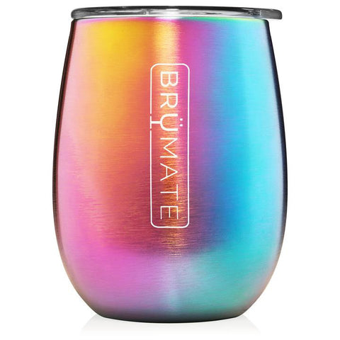 BruMate Uncork'D XL Wine Tumbler 14oz - Rainbow Titanium | 748613301847